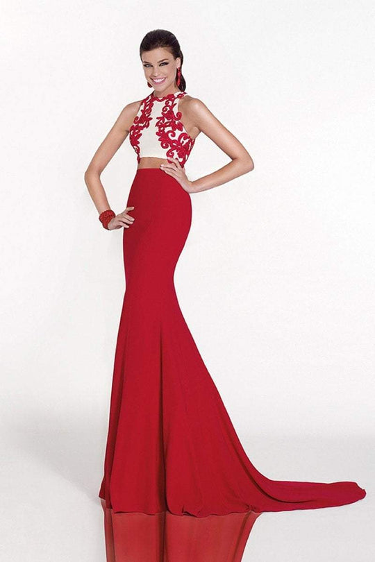 Tarik Ediz - Two-Piece Halter Neck Gown 92562