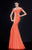 Tarik Ediz - Lace Off-Shoulder Gown 92568 in Orange