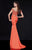 Tarik Ediz - Lace Off-Shoulder Gown 92568 in Orange