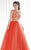 Tarik Ediz - Illusion Tulle Gown  92579 in Orange