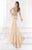 Tarik Ediz - Illusion Halter Gown 92610 in Gold