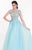 Tarik Ediz - Embellished A-Line Gown 92616 in Blue