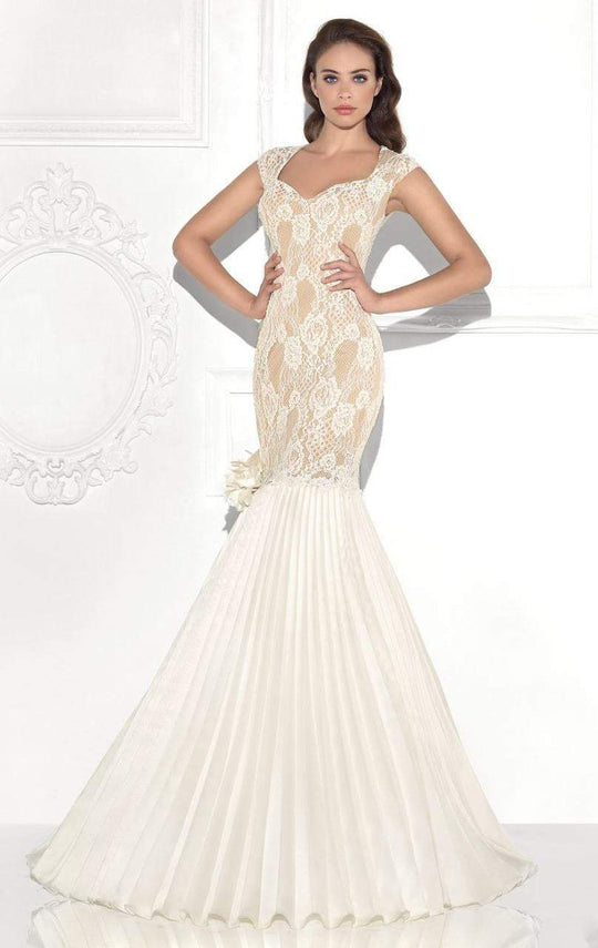 Tarik Ediz - Taffeta Trumpet Gown 92680 in White
