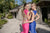 Tarik Ediz - Deep V-Neck Mermaid Gown 92729 in Pink and White