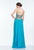 Terani Couture - 151P0037A Strapless Jeweled Chiffon Gown in Blue and Neutral
