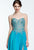Terani Couture - 151P0037A Strapless Jeweled Chiffon Gown in Blue and Neutral