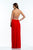 Terani Couture - 151P0043A Grecian Style Plunging Illusion Gown in Red