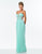 Terani Couture - 151P0043A Grecian Style Plunging Illusion Gown in Green