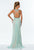 Terani Couture - Jewel Embellished High Neck Gown 151P0044B in Green