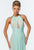Terani Couture - Jewel Embellished High Neck Gown 151P0044B in Green