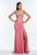 Terani Couture - 151P0064A Ornate Asymmetrical Illusion Gown in Pink