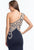 Terani Couture - 151P0064A Ornate Asymmetrical Illusion Gown in Blue