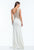 Terani Couture - 151P0064A Ornate Asymmetrical Illusion Gown in White
