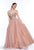 Terani Couture - 151P0097A Strapless Beaded Bodice Evening Gown in Pink and Neutral