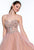 Terani Couture - 151P0097A Strapless Beaded Bodice Evening Gown in Pink and Neutral