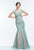 Terani Couture - Embellished Illusion Jewel Neck Gown 151P0129B in Blue