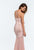 Terani Couture - 151P0145A Pearl Embellished Bandage Gown in Pink