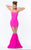 Terani Couture - 151P0165A Vibrant Illusion Panel Gown in Pink and Neutral