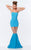 Terani Couture - 151P0165A Vibrant Illusion Panel Gown in Blue and Neutral
