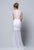 Terani Couture - 151P0171A Jewel Neck Trumpet Dress in White