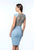 Terani Couture - Captivating Beaded High Scoop Neck Sheath Dress 1521C0210A In Powder Blue