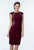 Terani Couture - Captivating Beaded High Scoop Neck Sheath Dress 1521C0210A In Red