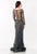 Terani Couture - Bedecked Bateau Illusion Mermaid Gown 1522GL0830A in Gunmetal