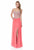 Terani Couture - 1611P0207A Fully Jeweled Bodice Evening Dress in Orange
