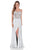 Terani Couture - 1611P0207A Fully Jeweled Bodice Evening Dress in Silver