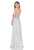 Terani Couture - 1611P0207A Fully Jeweled Bodice Evening Dress in Silver