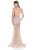 Terani Couture - 1611P0227A Crystal Embellished Illusion Gown in Neutral