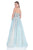 Terani Couture - Charming Beaded Sweetheart Two-piece A-line Tulle Gown 1611P1014A In Blue