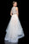 Terani Couture - Sparkling Crystal Embellished Bateau Neck Two Piece High-Low A-line Gown 1611P1364A In White and Neutral