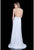 Terani Couture - Sheer Geometric A-Line Gown 1615P1294B in Silver and Neutral