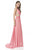 Terani Couture - Shirred Ornate Strap Gown 1615P1313B in Pink