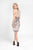 Terani Couture - Beaded Hourglass Halter Dress 1621C1261 In Silver and Neutral