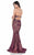 Terani Couture - Strapless Bejeweled and Lace Evening Gown 1621E1459 In Red and Neutral