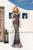 Terani Couture - Illusion Bateau Neckline Fully Embellished Evening Gown 1621GL1906 In Blue and Gray