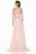 Terani Couture - Elegant Beaded and Embroidered Sweetheart Chiffon A-line Gown 1621M1726 In Pink