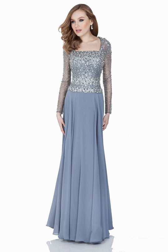 Terani Couture - Glittering Evening Gown 1622M1792 In Dark Silver