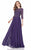 Terani Couture - Ornate Lattice Illusion A-Line Gown 1622M1793 In Eggplant