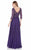 Terani Couture - Ornate Lattice Illusion A-Line Gown 1622M1793 In Navy