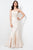 Terani Couture - Stunning Beaded Sweetheart Polyester Mermaid Dress 1712M3437 In Neutral