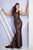 Terani Couture - 1721E4037 One Shoulder Strap Trumpet Gown in Bronze