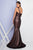 Terani Couture - 1721E4037 One Shoulder Strap Trumpet Gown in Bronze