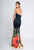 Terani Couture - 1721E4166 Strapless Multi Colored Floral Long Dress in Black, Multi-Color and Floral