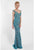 Terani Couture - Bejeweled Illusion Mermaid Gown 1721GL4445 - Green