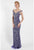 Terani Couture - Bejeweled Illusion Mermaid Gown 1721GL4445 - Purple