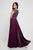 Terani Couture - 1721M4318 Deep V-Neck A-Line Dress in Purple