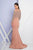 Terani Couture - 1721M4336 Illusion Jewel Neck Sheath Dress in Neutral